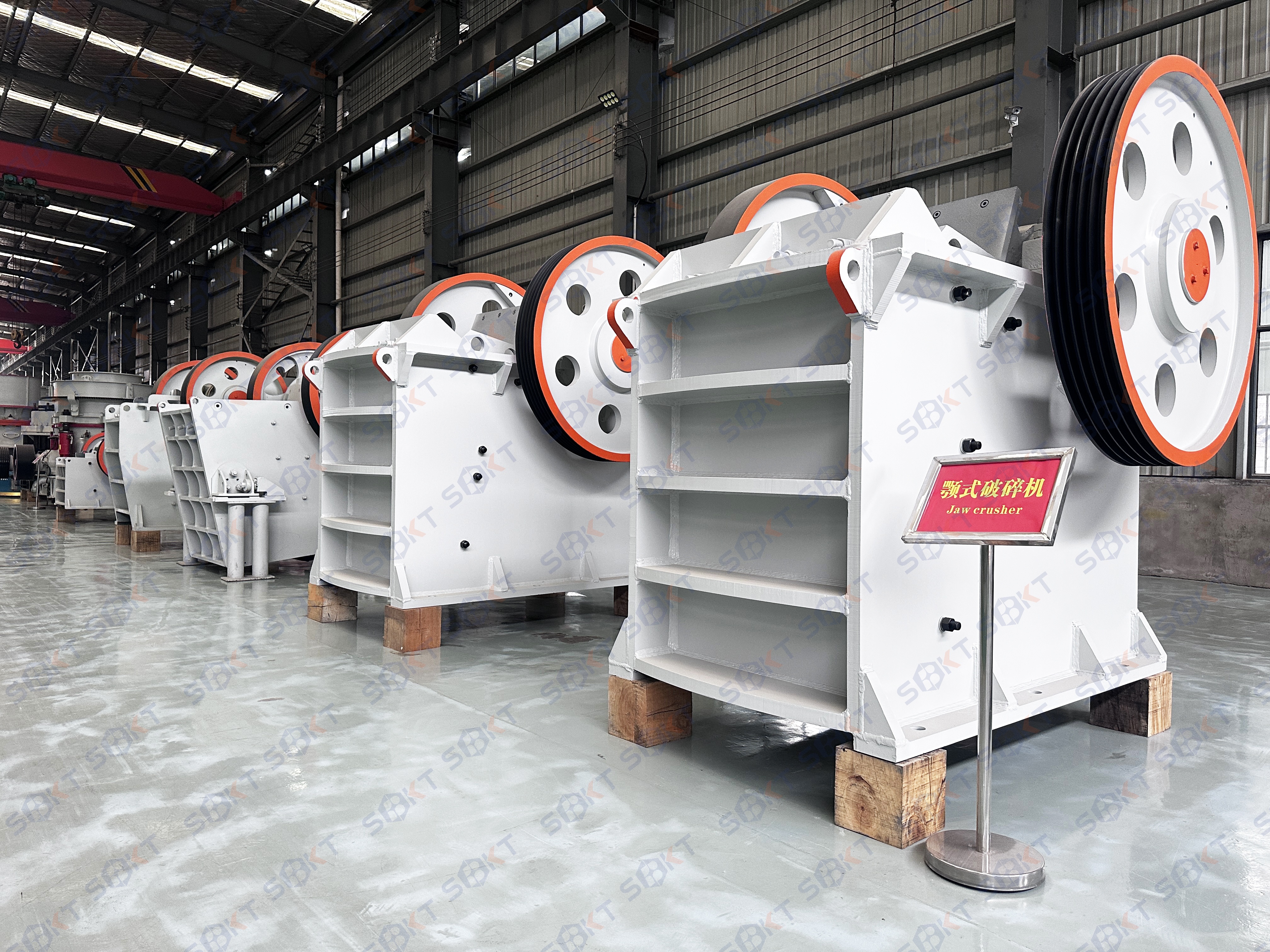 SBKT manufacturers have different models of jaw crushers