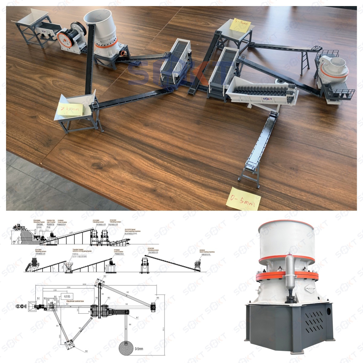 50-70 tons/hour river pebble sand production line